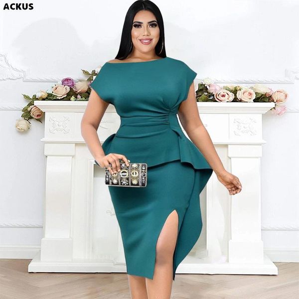 plus size dresses ackus women party dress solid ruffles slited pencil female elegant fashion evening vestidos summer clothing, Black
plus size dresses ackus women party dress solid ruffles slited pencil female elegant fashion evening vestidos summer clothing, Black