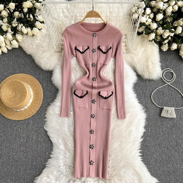 casual dresses yuoomuoo autumn winter knitted sweater dress brand fashion single-breasted pockets bodycon elegant office ladies vestido, Black;gray
casual dresses yuoomuoo autumn winter knitted sweater dress brand fashion single-breasted pockets bodycon elegant office ladies vestido, Black;gray
