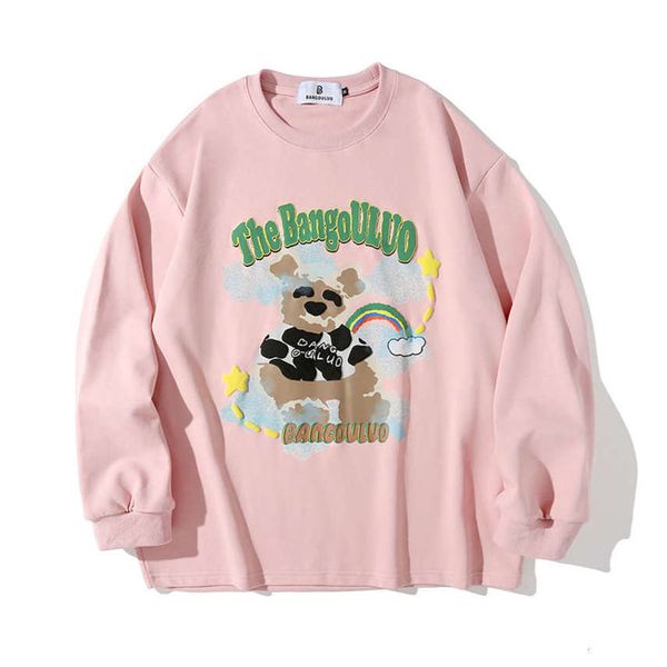 bangouluo autumn men's t-shirt long sleeve rainbow bear print thin terry small sweater couple's wear, Black
bangouluo autumn men's t-shirt long sleeve rainbow bear print thin terry small sweater couple's wear, Black