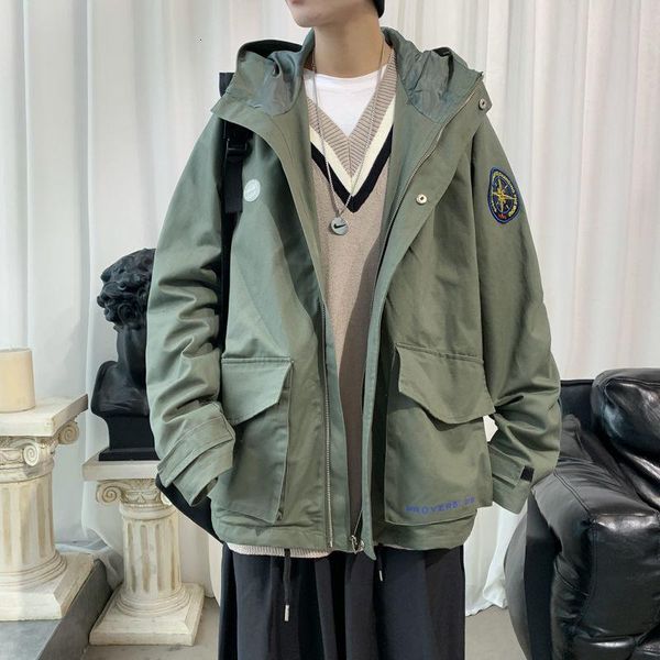 men's jackets neploha 2021 winter solid coolor hooded casual streetwear coats hong kong style loose male, Black;brown
men's jackets neploha 2021 winter solid coolor hooded casual streetwear coats hong kong style loose male, Black;brown