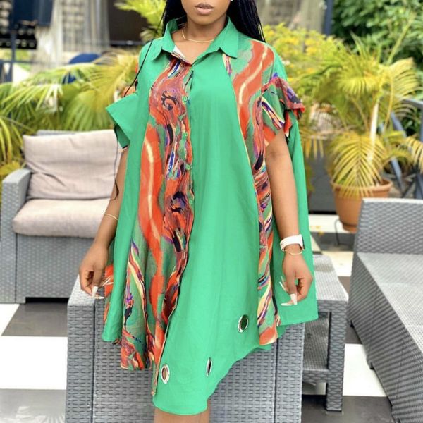 two piece dress women shirt loose short sleeves printed patchwork casual fashion spring summer plus size ladies african female ves, White
two piece dress women shirt loose short sleeves printed patchwork casual fashion spring summer plus size ladies african female ves, White
