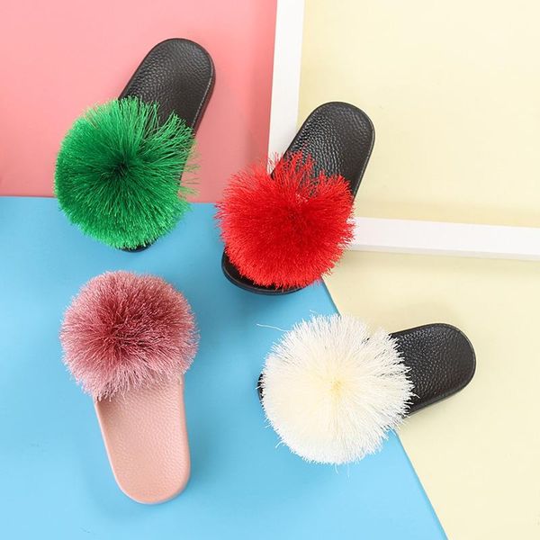 slipper girls hair ball solid pu leather kids daily anti-slip household summer shoes pink red green white kid, Black;grey
slipper girls hair ball solid pu leather kids daily anti-slip household summer shoes pink red green white kid, Black;grey