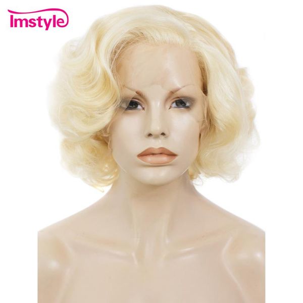 synthetic wigs imstyle #613 blonde wig short bob wave lace front for women heat resistant fiber 10 inch natural cosplay, Black
synthetic wigs imstyle #613 blonde wig short bob wave lace front for women heat resistant fiber 10 inch natural cosplay, Black