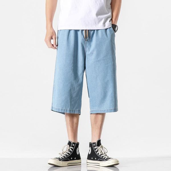 men's jeans summer cropped denim pants calf-length fashion causal street loose short cowboy straight trousers male plus size 5xl, Blue
men's jeans summer cropped denim pants calf-length fashion causal street loose short cowboy straight trousers male plus size 5xl, Blue