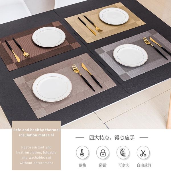 mats & pads nordic leather placemats waterproof heat resistant creative eco-friendly pvc western table restaurant place mat non-slip
mats & pads nordic leather placemats waterproof heat resistant creative eco-friendly pvc western table restaurant place mat non-slip