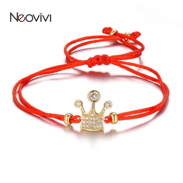 charm bracelets neovivi trendy women bracelet micro pave white cz crown bead braiding rope for couple jewelry diy pulseras gift, Golden;silver
charm bracelets neovivi trendy women bracelet micro pave white cz crown bead braiding rope for couple jewelry diy pulseras gift, Golden;silver