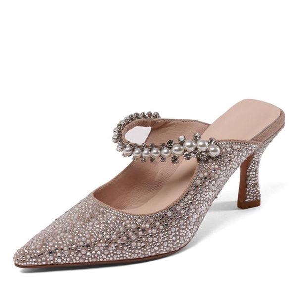 dress shoes lapolaka pearls genuine leather pointed toe mules pumps summer elegant lady great quality woman, Black
dress shoes lapolaka pearls genuine leather pointed toe mules pumps summer elegant lady great quality woman, Black