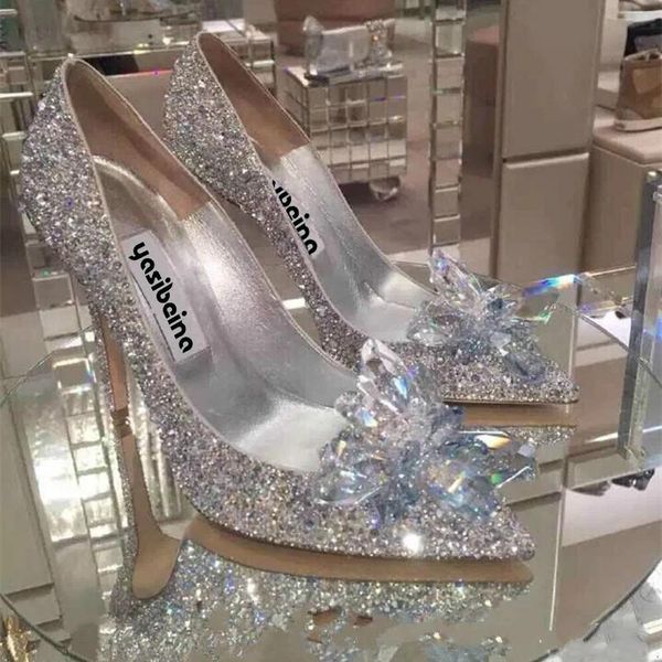 cinderella crystal shoes heels women pointed bride women's high ladies silver rhinestone wedding dress, Black
cinderella crystal shoes heels women pointed bride women's high ladies silver rhinestone wedding dress, Black