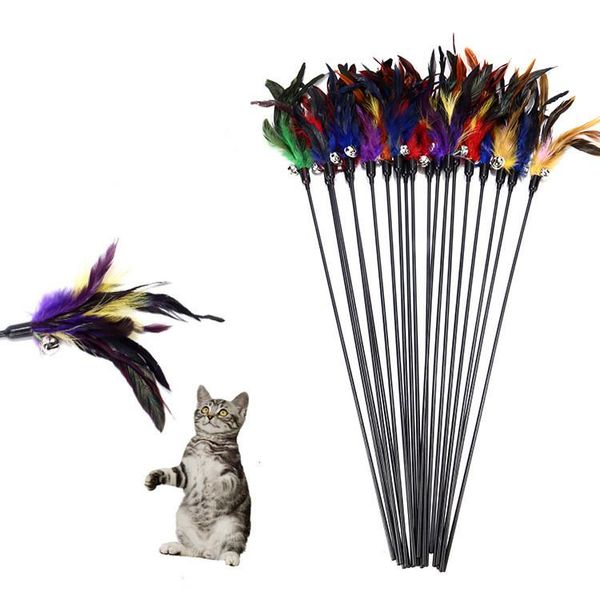 cat toys 1pcs pet teaser toy feather rod with sound bells stick colorful feathers rods interactive
cat toys 1pcs pet teaser toy feather rod with sound bells stick colorful feathers rods interactive