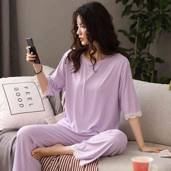 sleepwear modal pajamas two-piece suit girl spring summer cute simple casual homewear short-sleeved trousers sleepwear 81j5 6k0k, Black;red
sleepwear modal pajamas two-piece suit girl spring summer cute simple casual homewear short-sleeved trousers sleepwear 81j5 6k0k, Black;red
