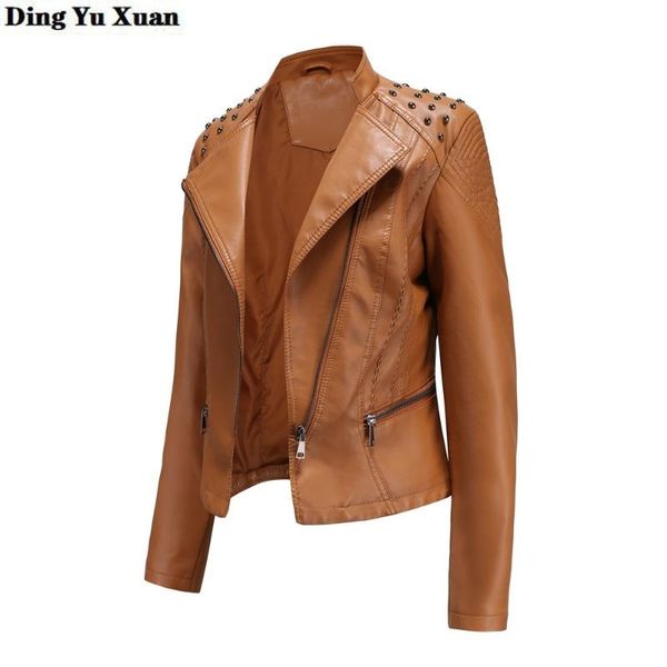 women's leather & faux punk style rivet slim motorcycle biker zipper short jackets coats women ladies spring autumn streetwear pu outwe, Black
women's leather & faux punk style rivet slim motorcycle biker zipper short jackets coats women ladies spring autumn streetwear pu outwe, Black