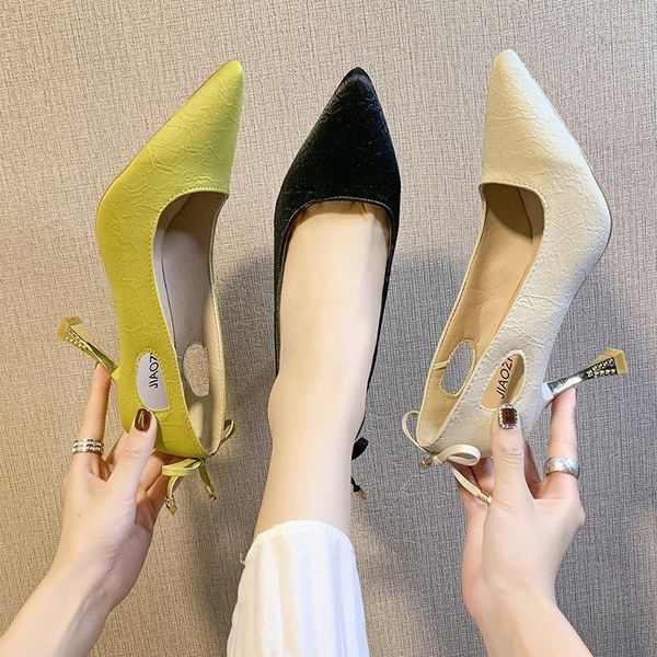 dress shoes fashion high heels 2021 spring women's stiletto all-match shallow mouth hollow pointed bow sweet women, Black
dress shoes fashion high heels 2021 spring women's stiletto all-match shallow mouth hollow pointed bow sweet women, Black