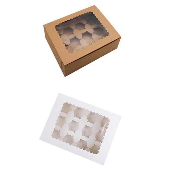 gift wrap 10pcs cupcake box with window kraft paper boxes dessert mousse 12 cup cake holders
gift wrap 10pcs cupcake box with window kraft paper boxes dessert mousse 12 cup cake holders