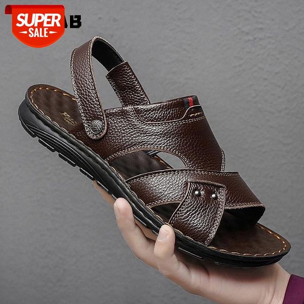 Mens Sandals Summer High Quality Genuine Leather Sandals Men 2020 Fashion Slip-On Male Shoes Balck Brown Gladiator Beach #Y78K, Black
Mens Sandals Summer High Quality Genuine Leather Sandals Men 2020 Fashion Slip-On Male Shoes Balck Brown Gladiator Beach #Y78K, Black