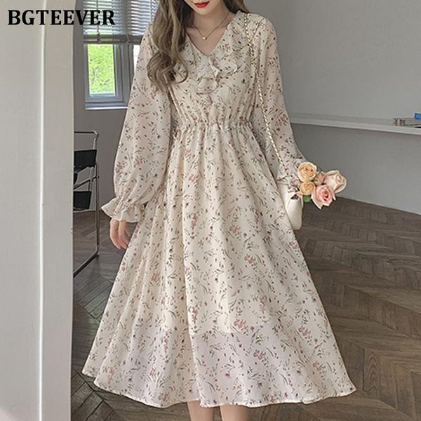 casual dresses bgteever summer ruffles ladies chiffon dress full sleeve slim waist female a-line elegant women floral print vestidos 2021, Black;gray
casual dresses bgteever summer ruffles ladies chiffon dress full sleeve slim waist female a-line elegant women floral print vestidos 2021, Black;gray
