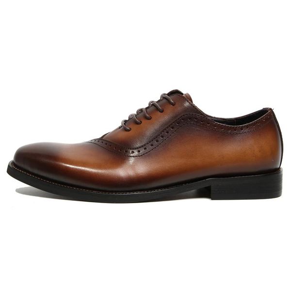 dress shoes british style handmade brogue carved oxfords lace cow leather fashion formal, Black
dress shoes british style handmade brogue carved oxfords lace cow leather fashion formal, Black