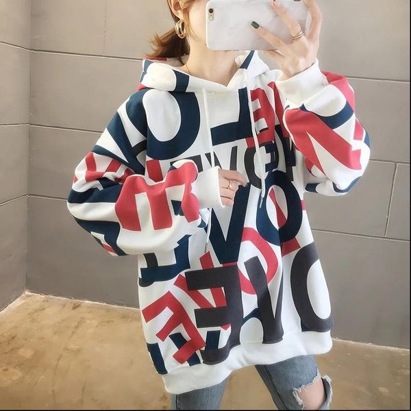 plus velvet long sleeve letter womens hoodies print pullovers winter clothes loose warm sweatshirt casual top, Black
plus velvet long sleeve letter womens hoodies print pullovers winter clothes loose warm sweatshirt casual top, Black