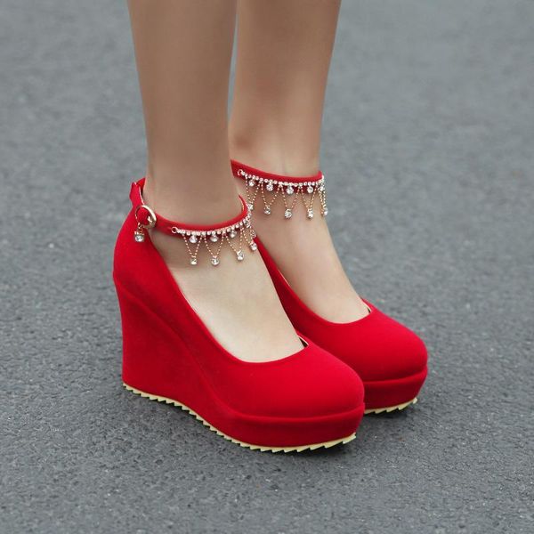 dress shoes 2021 women ultra high heels woman platform slanted heel buckle man-made diamond tassel red wedding wedge pumps, Black
dress shoes 2021 women ultra high heels woman platform slanted heel buckle man-made diamond tassel red wedding wedge pumps, Black