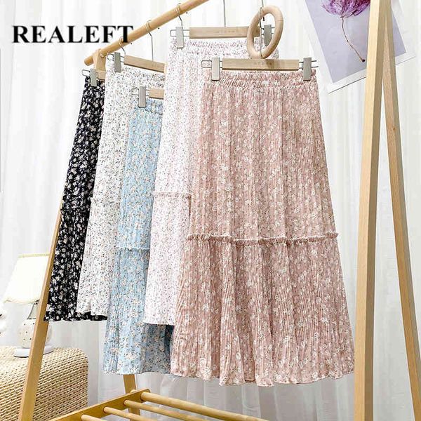 summer floral skirts for women koran style elegant patchwork midi high waist pleated chiffon spring 210428, Black
summer floral skirts for women koran style elegant patchwork midi high waist pleated chiffon spring 210428, Black