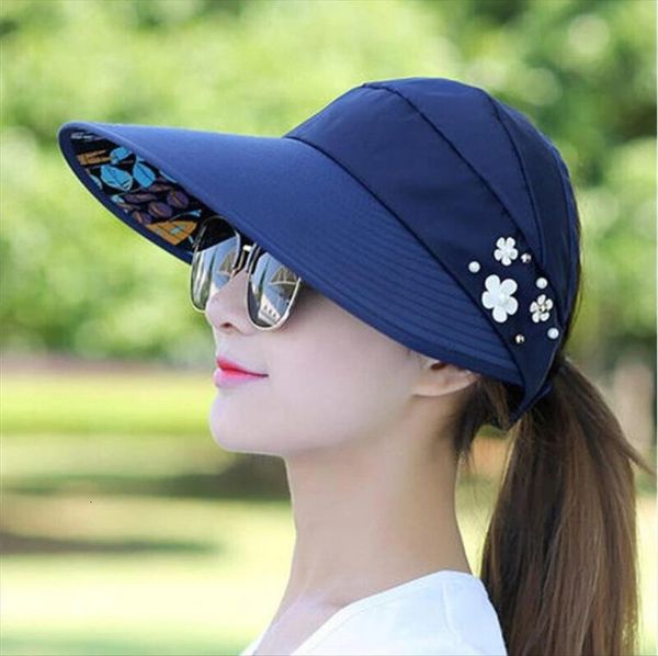 Ylwhj Brand Women Summer Sun Hats Pearl Packable Visor Hat With Big Heads Wide Brim Beach Uv Protection Cap Female, Blue;gray
Ylwhj Brand Women Summer Sun Hats Pearl Packable Visor Hat With Big Heads Wide Brim Beach Uv Protection Cap Female, Blue;gray