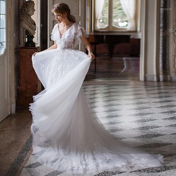 other wedding dresses chiffon v-neck elegant dress 2021 plus size cap flare sleeves cross strap a line sweep train simple bridal gowns1, White
other wedding dresses chiffon v-neck elegant dress 2021 plus size cap flare sleeves cross strap a line sweep train simple bridal gowns1, White