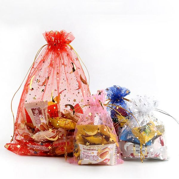 gift wrap 50pcs / bag moon star organza bags 7x9 9x12cm small christmas drawstring charm jewelry packaging & pouches
gift wrap 50pcs / bag moon star organza bags 7x9 9x12cm small christmas drawstring charm jewelry packaging & pouches
