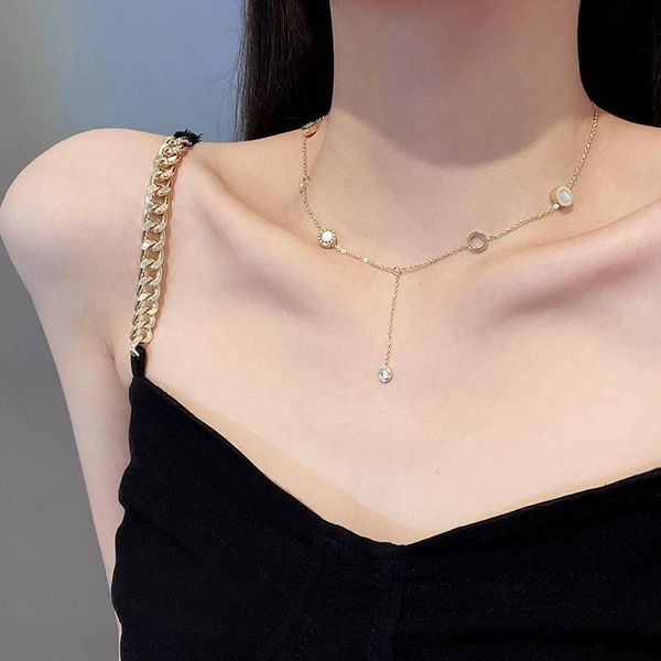 chains fashion titanium steel round roman numerals clavicle chain temperament personality necklace women retro accessories, Silver
chains fashion titanium steel round roman numerals clavicle chain temperament personality necklace women retro accessories, Silver