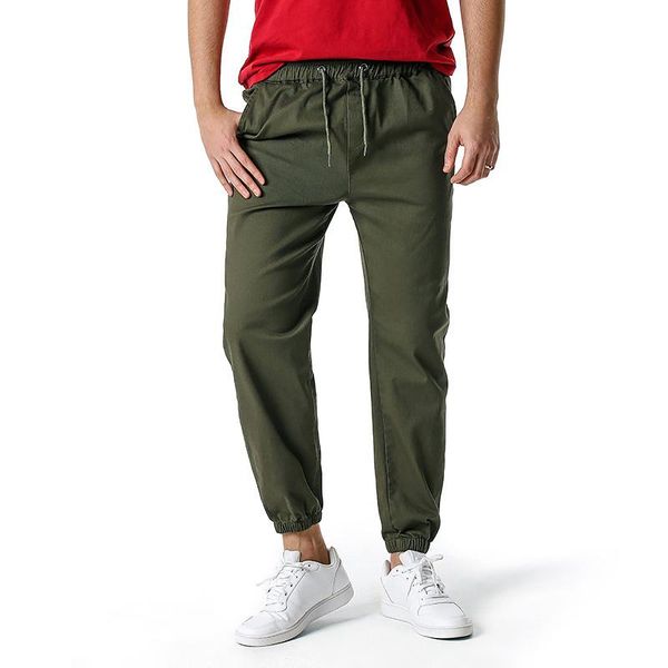 men's casual pants solid color elastic waist slim straight cotton fashion street harem men, Black
men's casual pants solid color elastic waist slim straight cotton fashion street harem men, Black