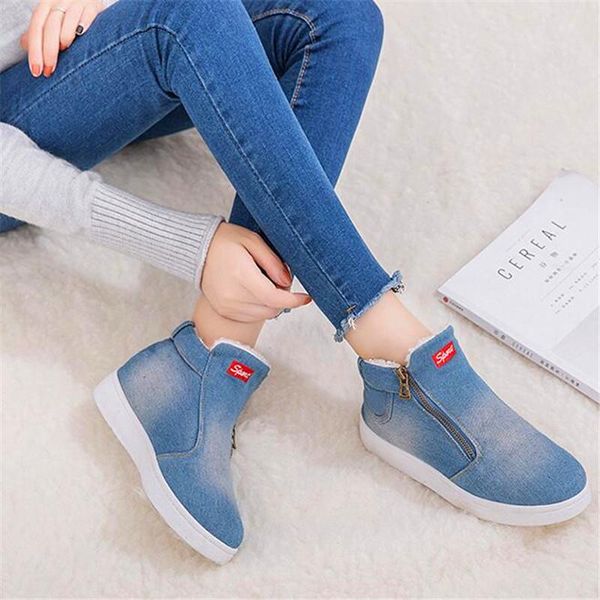 boots winter snow thickening women's shoes denim large size student flat cotton, Black
boots winter snow thickening women's shoes denim large size student flat cotton, Black