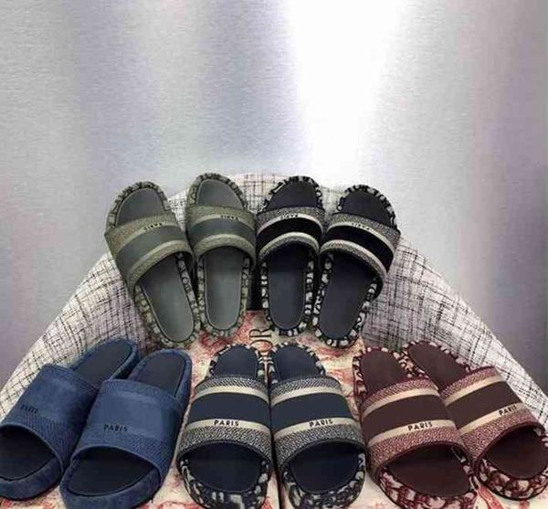 sandals luxury brand sandal designer dway slides embroidered cotton women platform fashion dress shoes summer beach slipper with box size 35, Black
sandals luxury brand sandal designer dway slides embroidered cotton women platform fashion dress shoes summer beach slipper with box size 35, Black