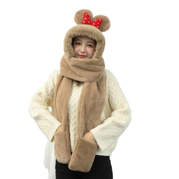 hats, scarves & gloves sets doit cartoon bow mouse women winter warm plush one-piece hat scarf beanies fur set lady girls thermal hooded ear, Blue;gray
hats, scarves & gloves sets doit cartoon bow mouse women winter warm plush one-piece hat scarf beanies fur set lady girls thermal hooded ear, Blue;gray
