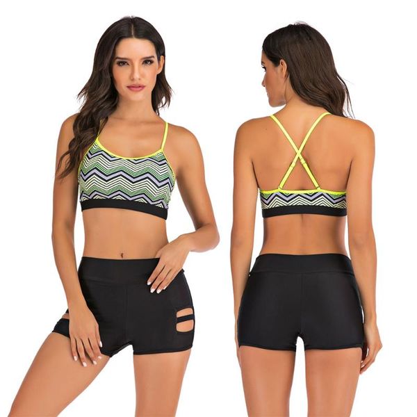 women's halter bikini swimwear high neck two piece swimsuits criss-cross strappy back waist cut out boyshorts one-piece suits
women's halter bikini swimwear high neck two piece swimsuits criss-cross strappy back waist cut out boyshorts one-piece suits