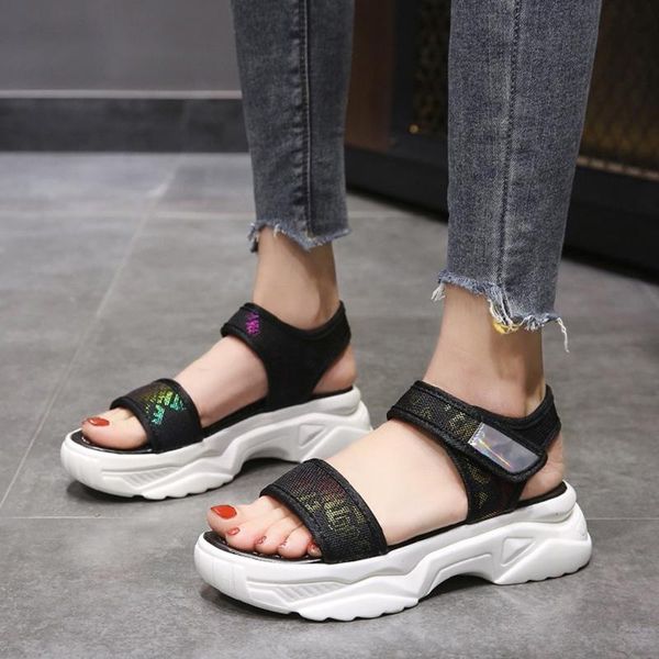 dress shoes rimocy 2021 summer women open toe platform sandals fashion glitter comfortable flat woman sport ladies casual, Black
dress shoes rimocy 2021 summer women open toe platform sandals fashion glitter comfortable flat woman sport ladies casual, Black