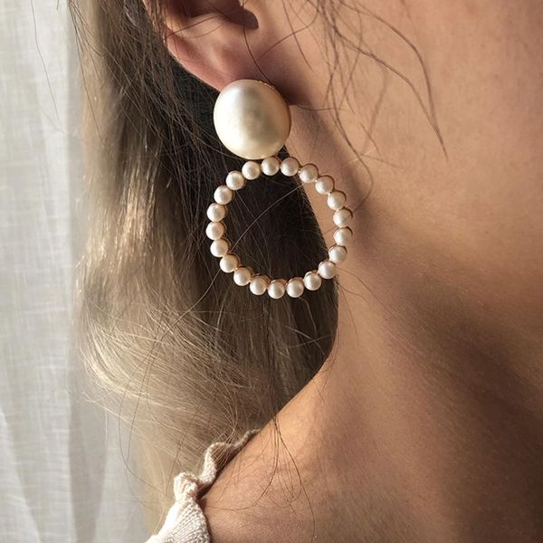 dangle & chandelier davini big imitation pearl earrings for women female geometry circle drop brincos fashion korean jewelry mg385, Silver
dangle & chandelier davini big imitation pearl earrings for women female geometry circle drop brincos fashion korean jewelry mg385, Silver