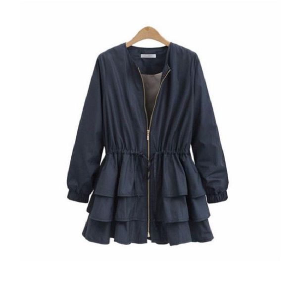 women's trench coats runway coat women plus size long sleeve elastic waist belt layered ruffles jacket loose outwear office lady a955, Tan;black
women's trench coats runway coat women plus size long sleeve elastic waist belt layered ruffles jacket loose outwear office lady a955, Tan;black