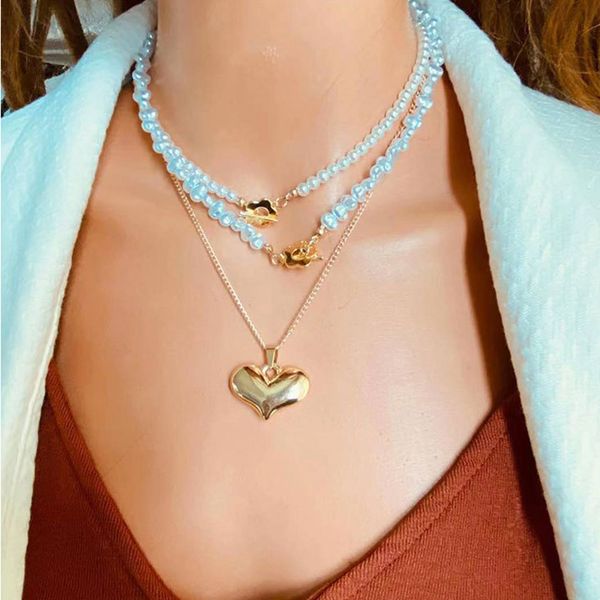 alloy peach heart pendant necklaces design creative multilayer pearl love pendants clavicle chain retro round bead shaped pearls flower ot b, Silver
alloy peach heart pendant necklaces design creative multilayer pearl love pendants clavicle chain retro round bead shaped pearls flower ot b, Silver