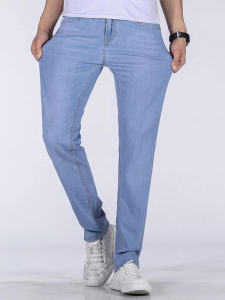 summer light blue men's stretch jeans, korean fashion casual slim-fit high denim brand clothes jeans
summer light blue men's stretch jeans, korean fashion casual slim-fit high denim brand clothes jeans