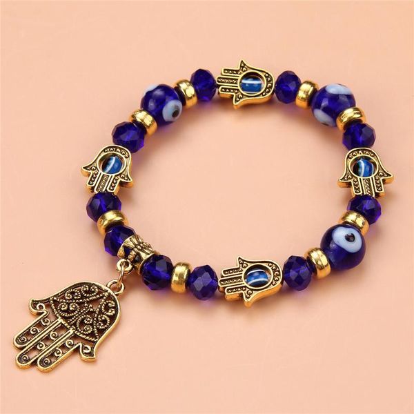 charm bracelets bohemia gold color fatima hand pendant elastic bracelet for women men blue turkish evil eye beaded bangle yoga jewelry gift, Golden;silver
charm bracelets bohemia gold color fatima hand pendant elastic bracelet for women men blue turkish evil eye beaded bangle yoga jewelry gift, Golden;silver