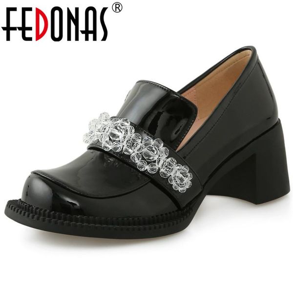 dress shoes fedonas classic design women round toe thick heels pumps female genuine leather autumn office lady woman, Black
dress shoes fedonas classic design women round toe thick heels pumps female genuine leather autumn office lady woman, Black