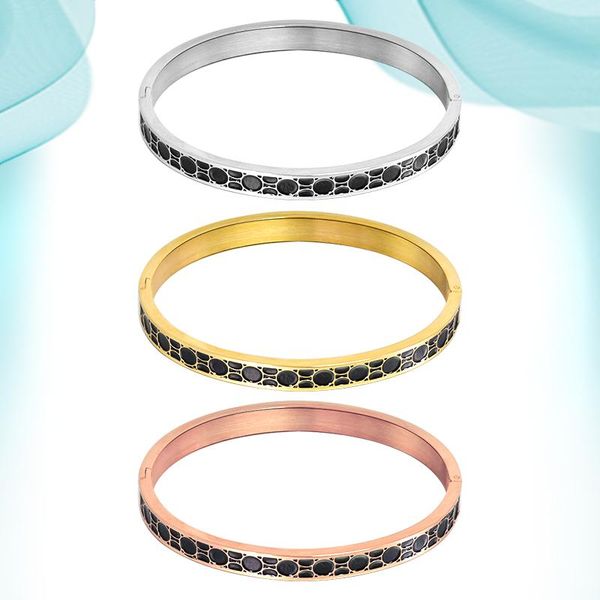 bangle women's stainless steel bracelets epoxy stone pattern bracelet black exquisite personalized bangles
bangle women's stainless steel bracelets epoxy stone pattern bracelet black exquisite personalized bangles