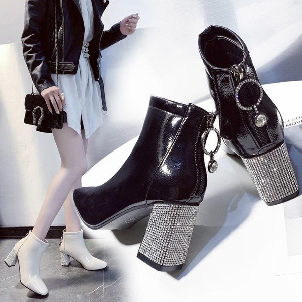 boots square toe short woman 2021 fall/winter shoes women high heeled rhinestone chunky heel female booties large size, Black
boots square toe short woman 2021 fall/winter shoes women high heeled rhinestone chunky heel female booties large size, Black