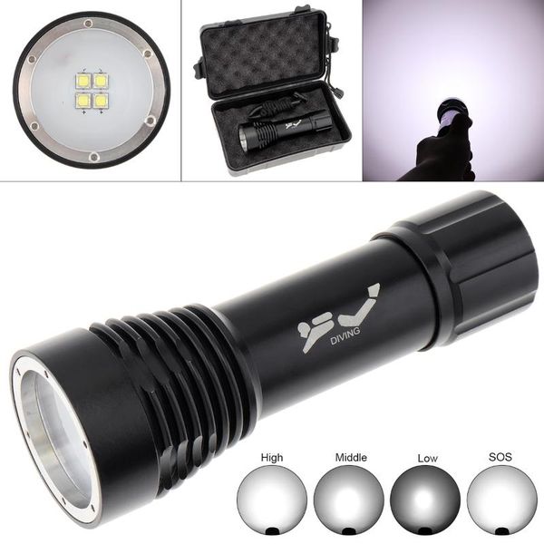 flashlights torches 8000lm 5 modes light 4 xm-l2 led diving underwater 100m video searchlight scuba dive + torch box
flashlights torches 8000lm 5 modes light 4 xm-l2 led diving underwater 100m video searchlight scuba dive + torch box
