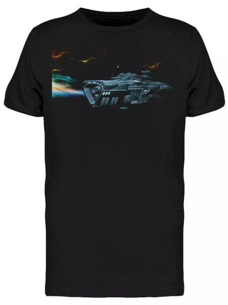 futuristic spaceship tee men's -image by shutterstock, White;black 
futuristic spaceship tee men's -image by shutterstock, White;black