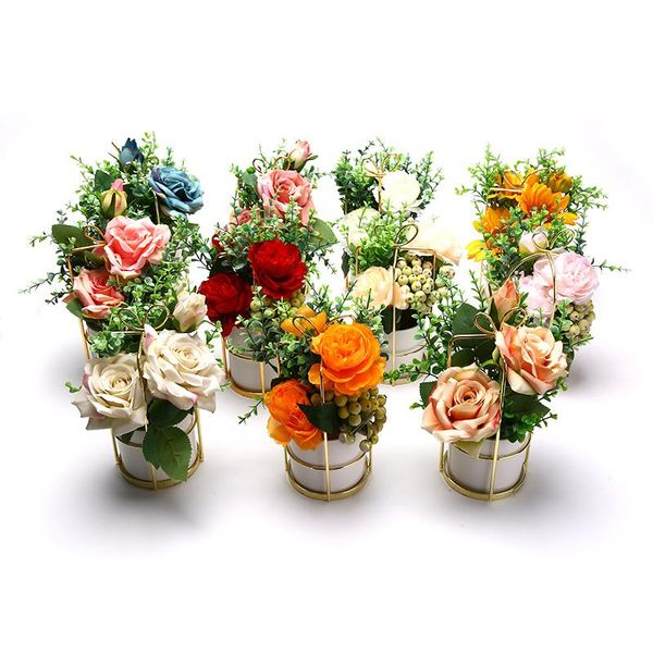 nordic simulation flower set ceramic golden vase rose flowers potted home decor decorative & wreaths
nordic simulation flower set ceramic golden vase rose flowers potted home decor decorative & wreaths