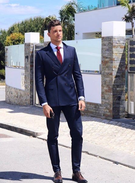 men's suits & blazers double navy blue breasted hombre suits of men two pcs fine fit groom jacket fnev, White;black
men's suits & blazers double navy blue breasted hombre suits of men two pcs fine fit groom jacket fnev, White;black