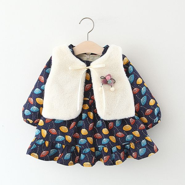 clothing sets baby girl dress winter warm fashion long-sleeved floarl printed plus velvet dress+fur vest 2ps toddler outfits 2wan, White
clothing sets baby girl dress winter warm fashion long-sleeved floarl printed plus velvet dress+fur vest 2ps toddler outfits 2wan, White