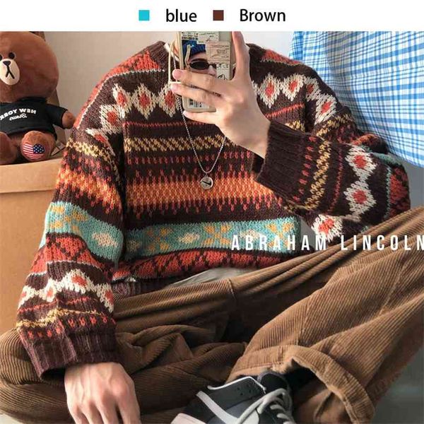 thicken sweater men's winter spring needle knitted national wind round neck pullover geometric pattern loose big cuff men 210820, White;black
thicken sweater men's winter spring needle knitted national wind round neck pullover geometric pattern loose big cuff men 210820, White;black