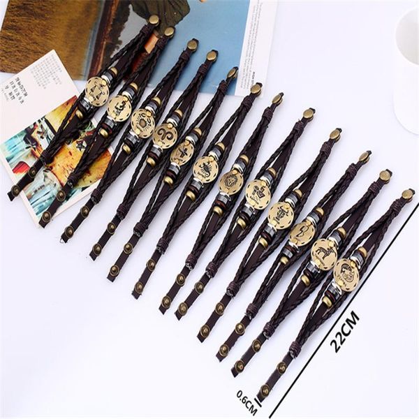 twelve constellation leather bracelet birthday gift knitting adjustable student jewelry b275 link, chain, Black
twelve constellation leather bracelet birthday gift knitting adjustable student jewelry b275 link, chain, Black