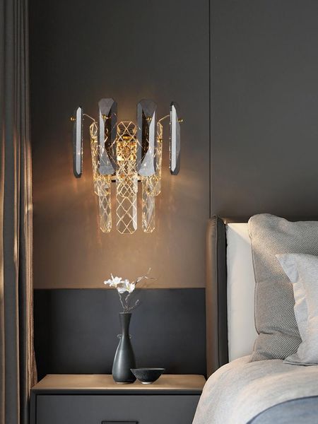 postmodern light luxury crystal wall lamp living room bedroom bedside high-end creative simple decorative
postmodern light luxury crystal wall lamp living room bedroom bedside high-end creative simple decorative