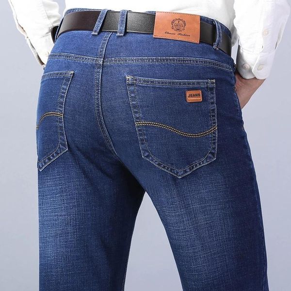 men's jeans 2021 classic spring autumn style business casual advanced stretch regular fit denim trousers black blue pants men
men's jeans 2021 classic spring autumn style business casual advanced stretch regular fit denim trousers black blue pants men
